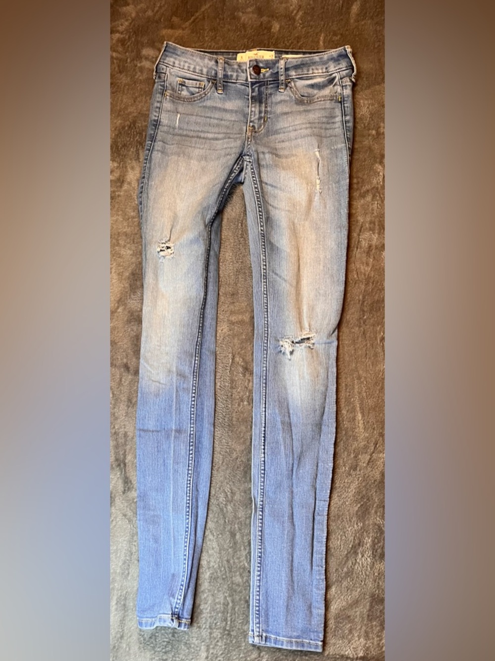 Distressed W25/L32 Petite Hollister Light Blue Women's Slim Jeans - - Picture 8 of 9